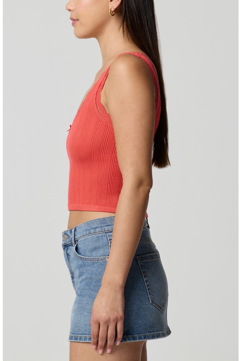Lace Trim Crop Tank, Alternate, color, STRAWBERRY SLD