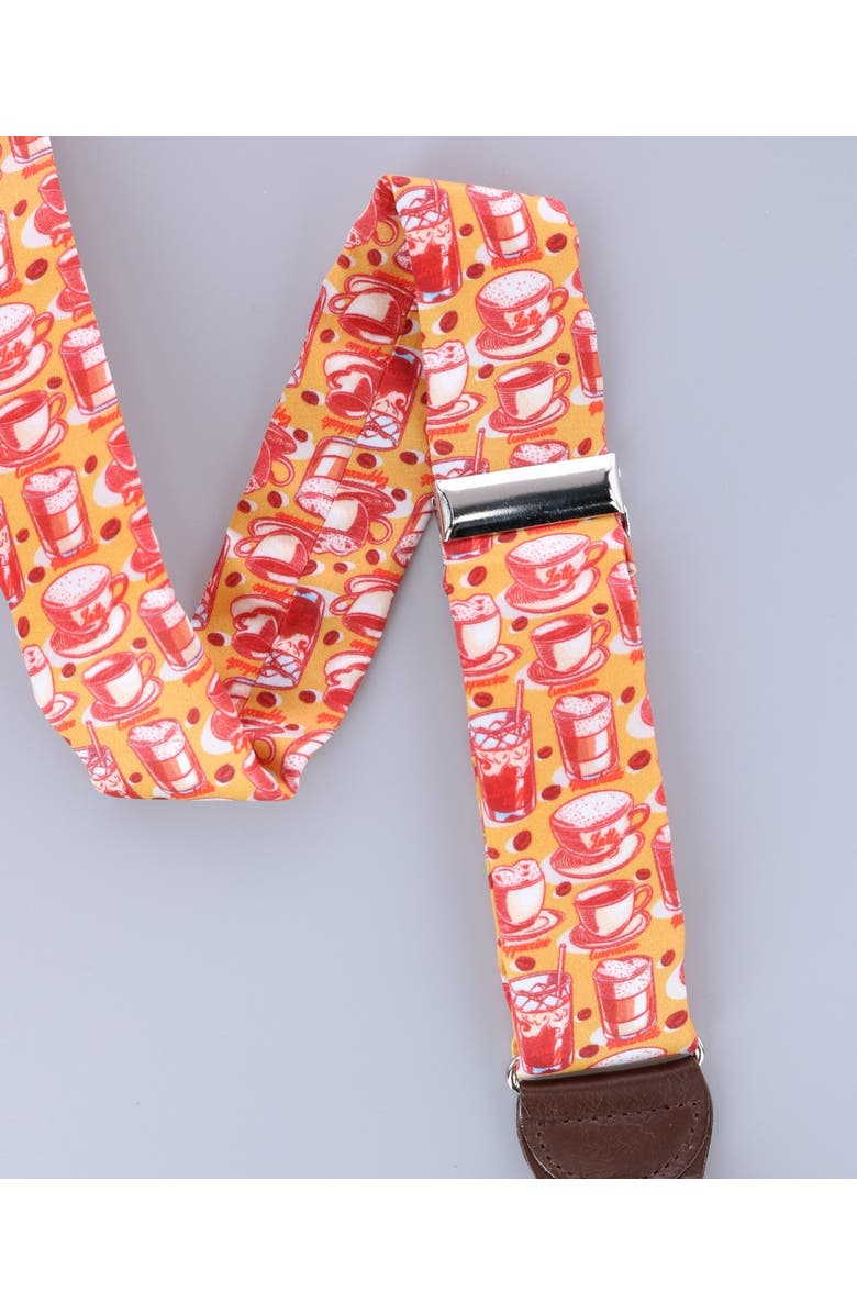 Trafalgar Highly Caffeinated Silk Button End Suspenders, Alternate, color, Tan