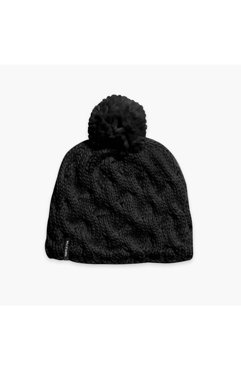 Turtle Fur Wave on Wave Merino Wool Hat, Main, color, Black