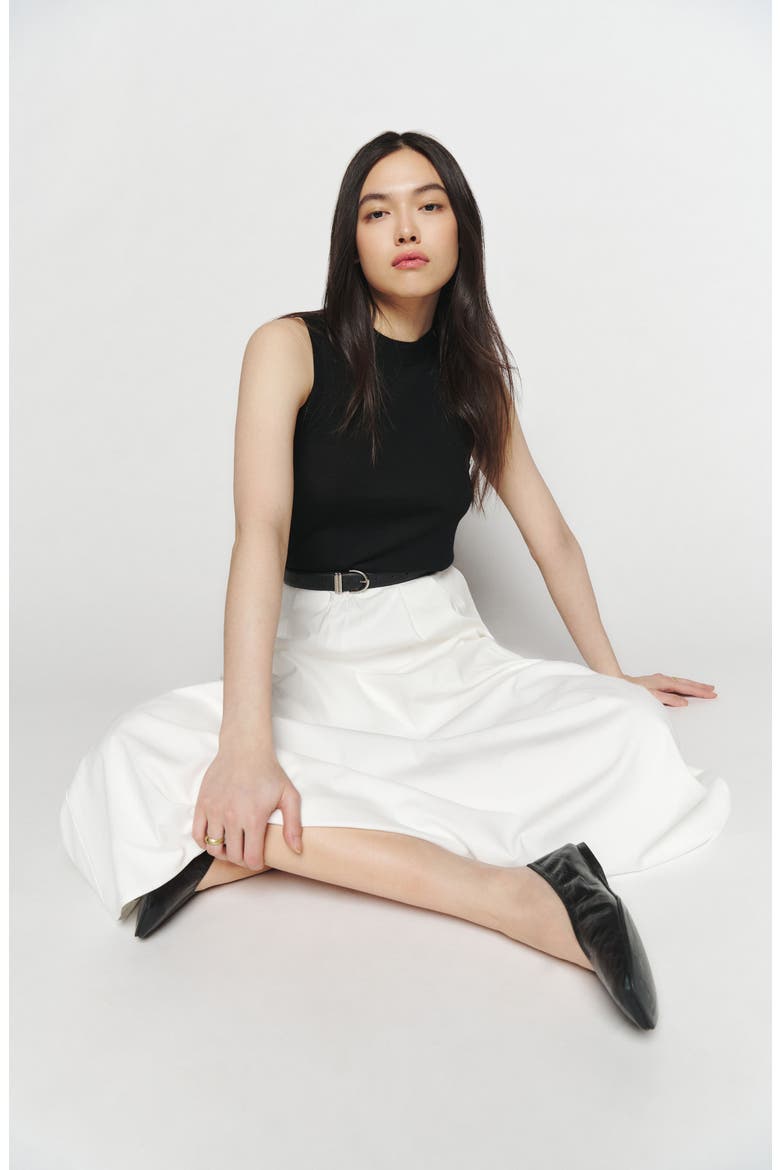 Lucy Stretch Organic Cotton Skirt, Alternate, color, WHITE