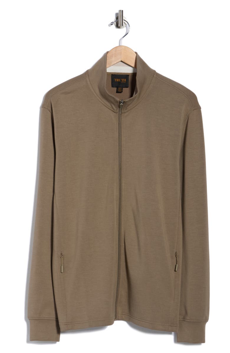 TRUTH Lightweight Full Zip Scuba Jacket, Alternate, color, Warm Taupe W/ Stone