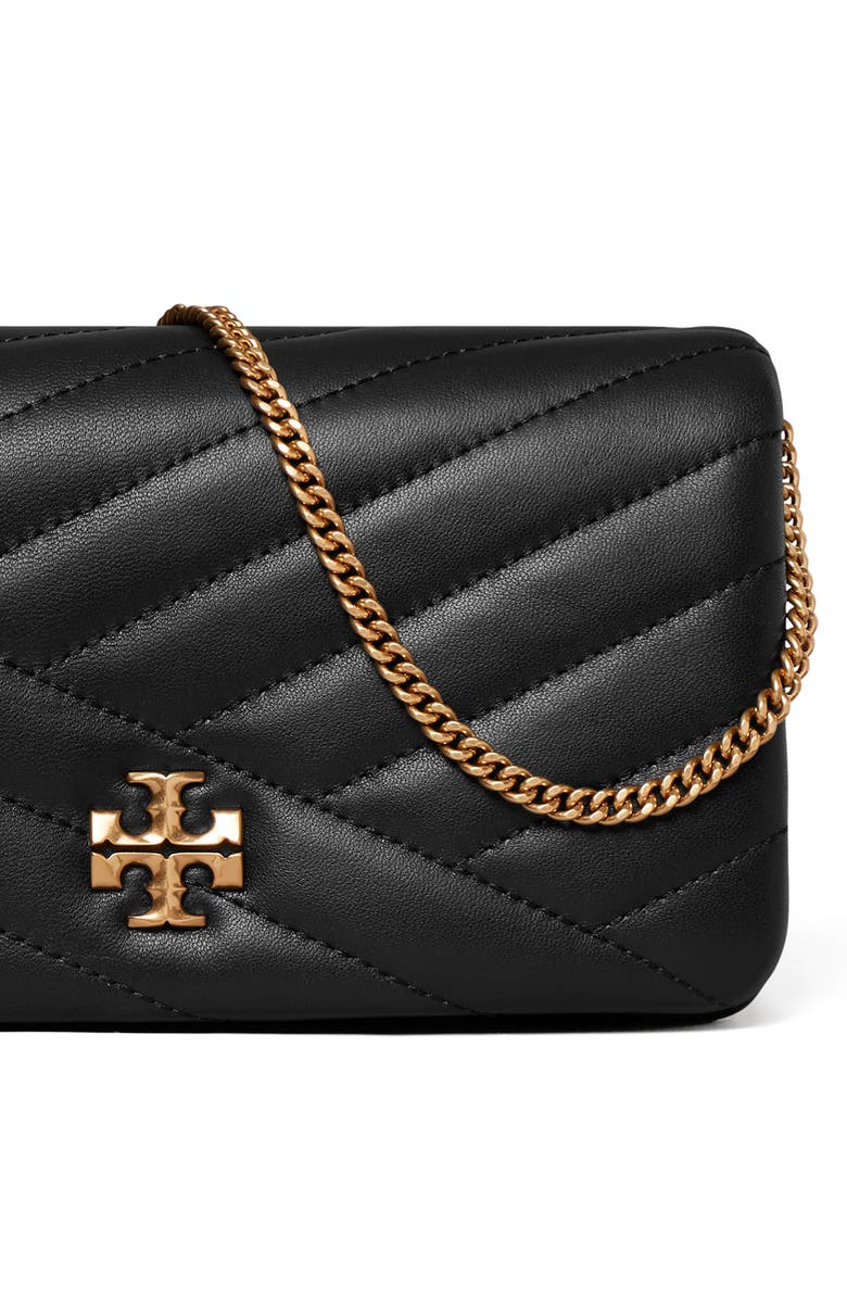 Tory Burch Kira Chevron Crossbody, Alternate, color, Black
