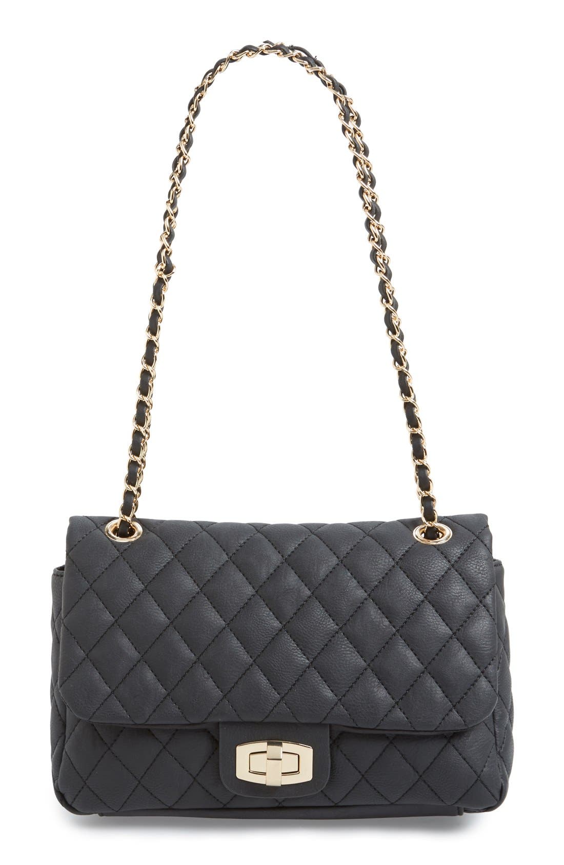 BP. Quilted Faux Leather Crossbody Bag, Main, color, 