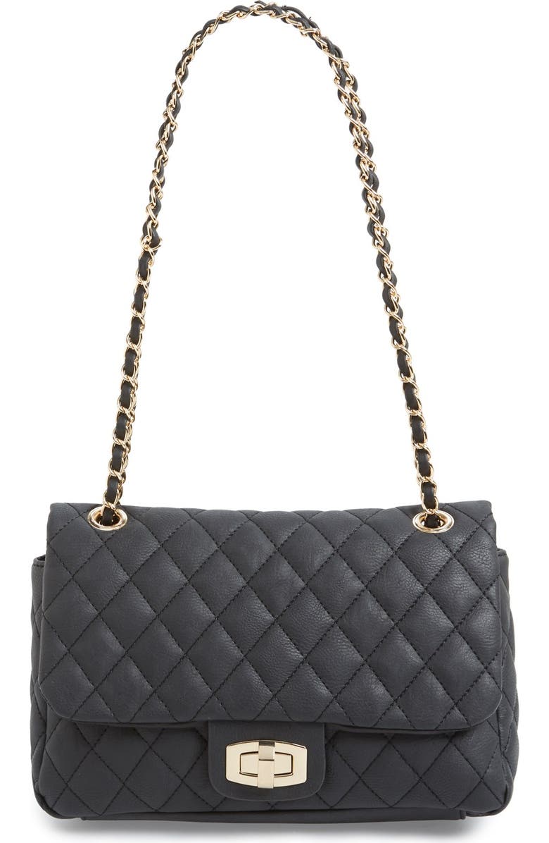 BP. Quilted Faux Leather Crossbody Bag, Main, color,