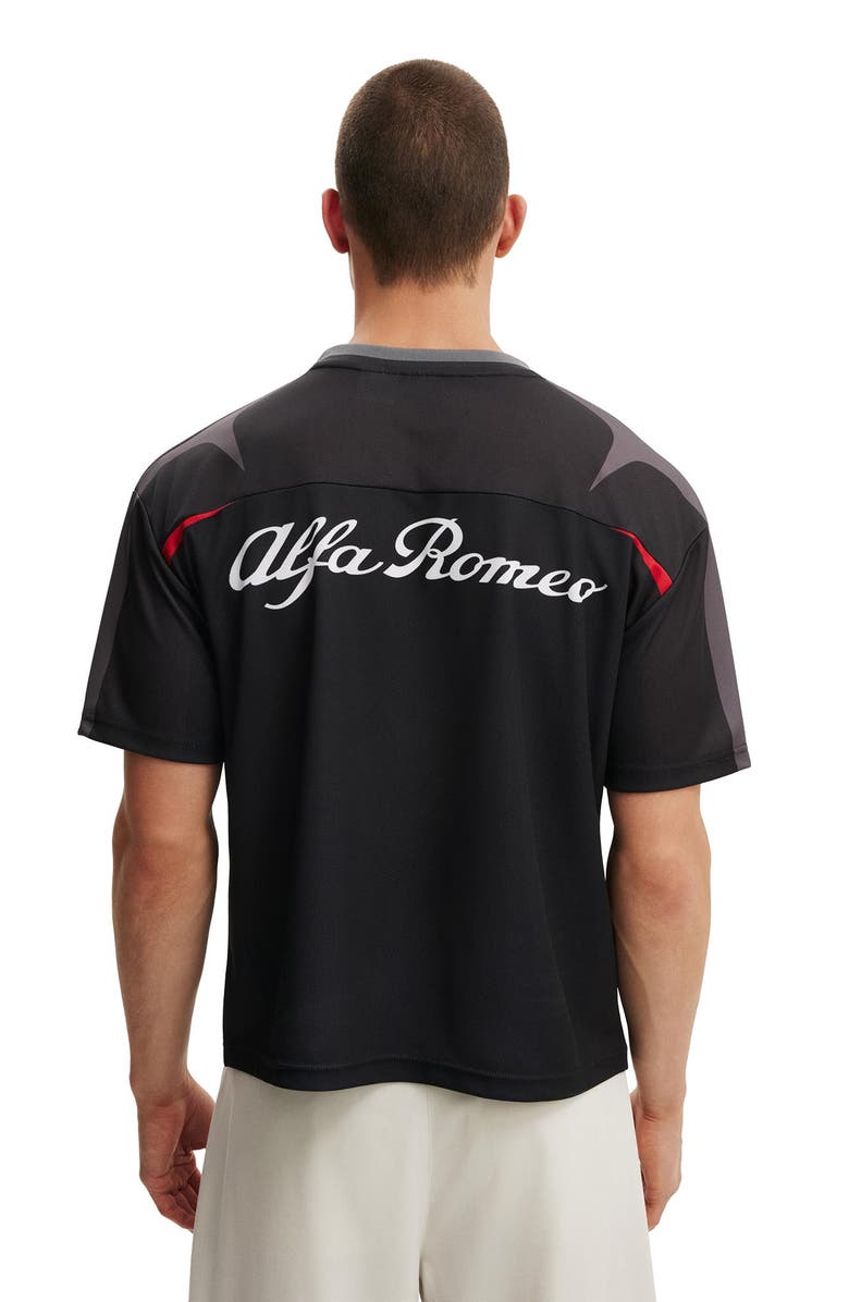 Cotton On Men's Alfa Romeo Football Jersey, Alternate, color, Lcn Alf Black  Alfa Romeo -