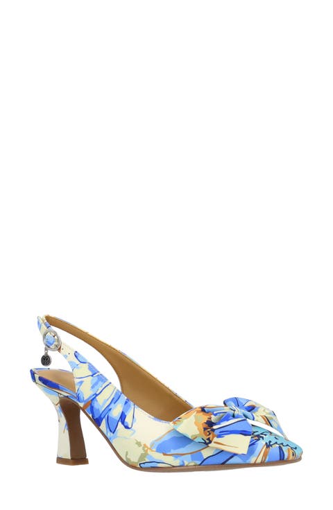 Harlan Floral Bow Slingback Pump (Women)