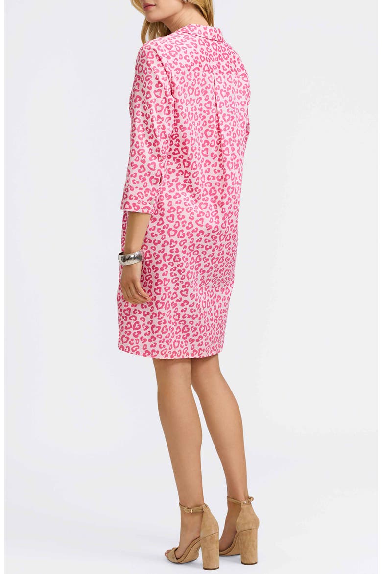 Sloane Leopard Spot Shirtdress, Alternate, color, PINK FLAMBE MULTI