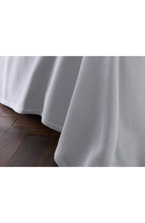 Matouk Costa Mesa Cotton Knit Blanket In Blue