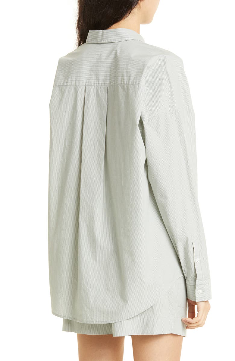 ATM Anthony Thomas Melillo Stripe Cotton Poplin Button-Up Shirt, Alternate, color, 