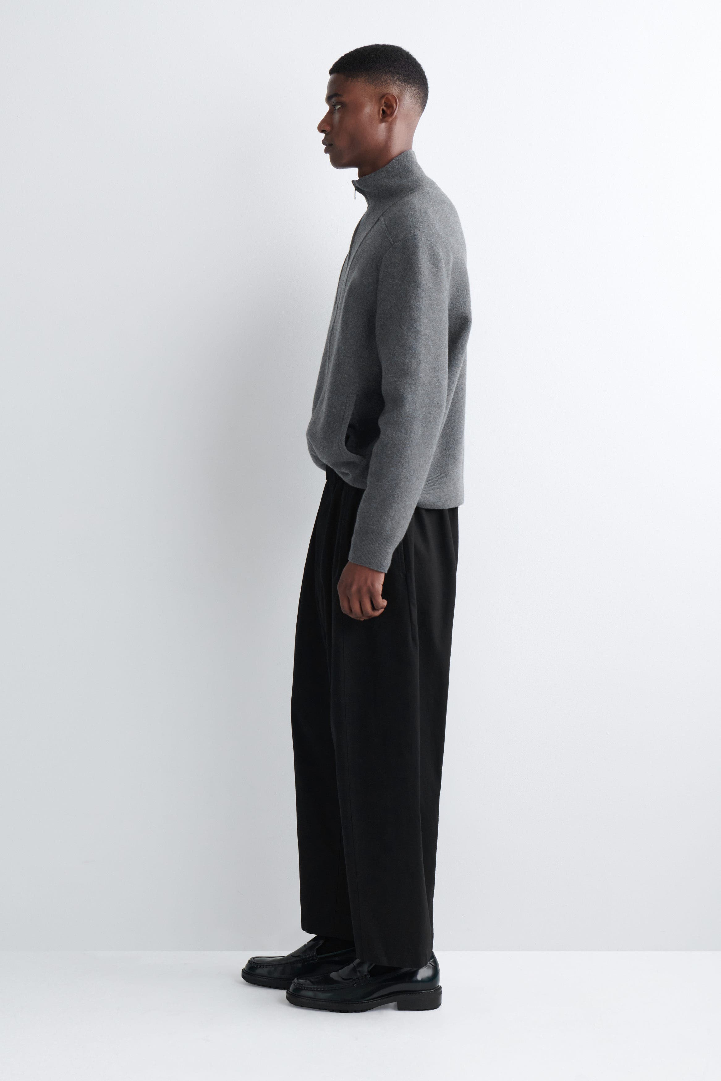 Cotton Cropped Barrel-Leg Pants - image 2