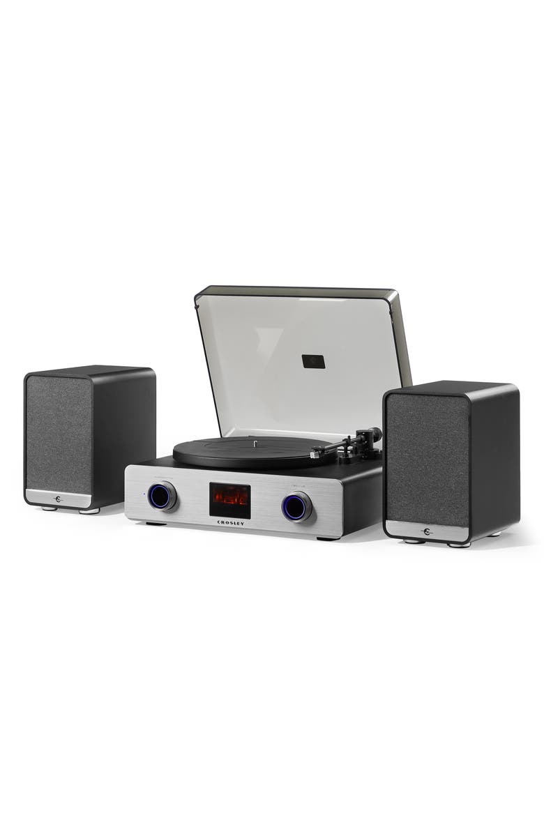 Crosley Radio C92 Record Player with Speakers, Alternate, color, Black