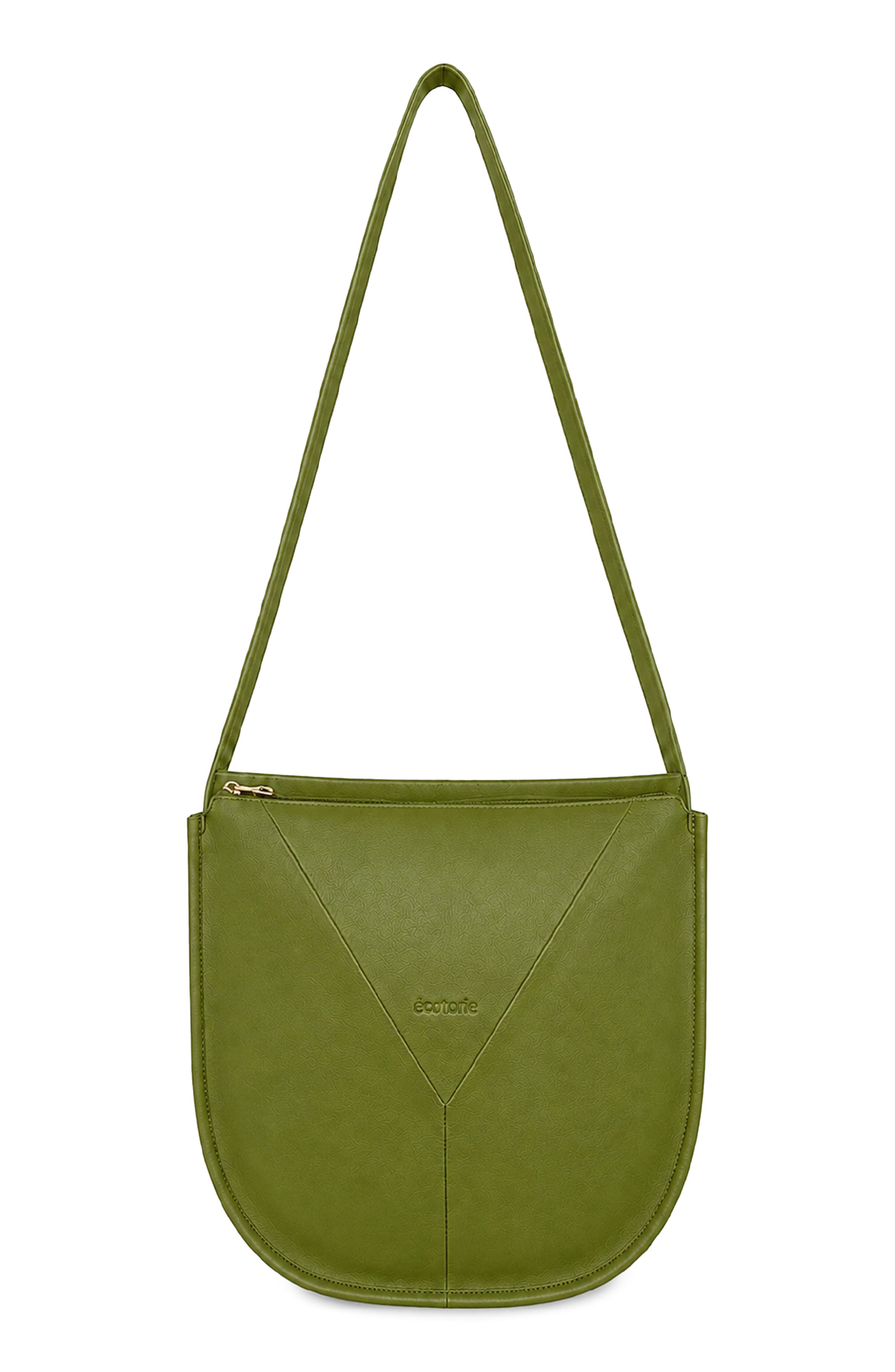 Sissy Leather Crossbody Bag, Main, color, SEA KELP