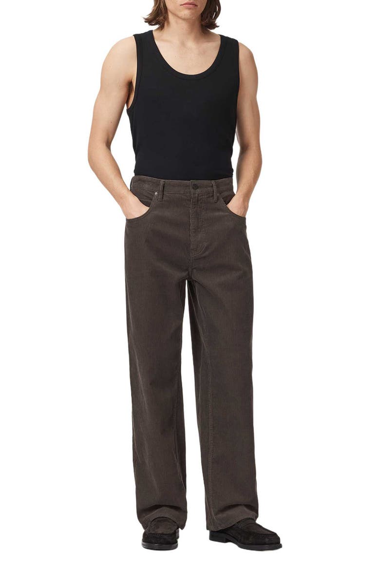Rivet Corduroy Straight Leg Jeans, Alternate, color, DARK BROWN