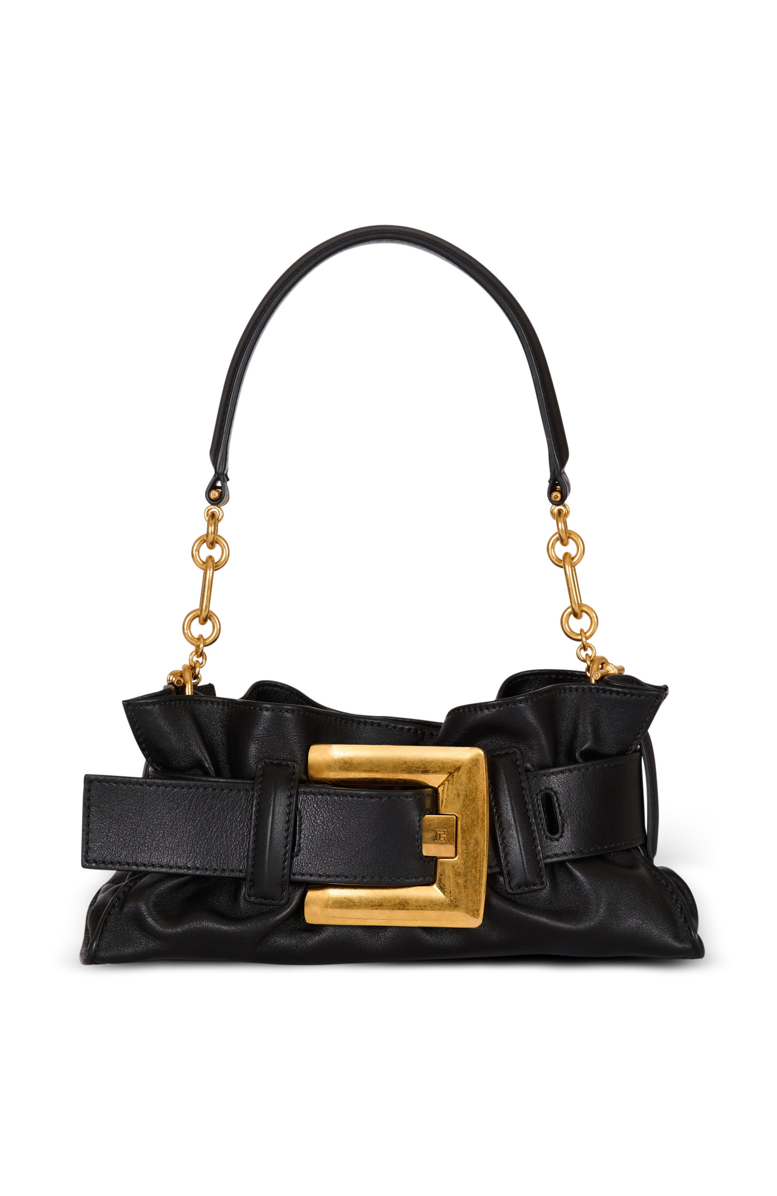 Balmain Mini Anthem Bag In Calfskin Leather, Main, color, 
