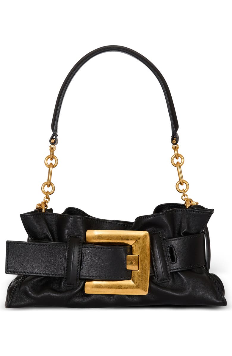 Balmain Mini Anthem Bag In Calfskin Leather, Main, color,