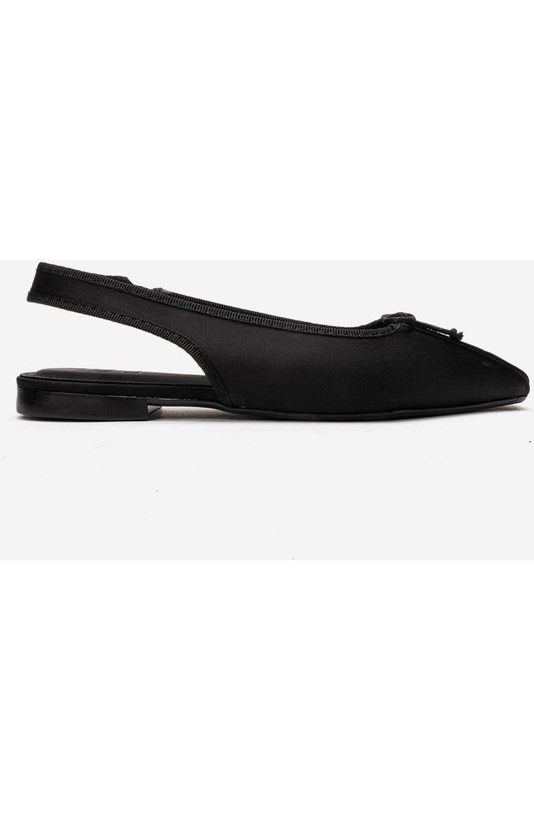 Prologue Shoes Zelvia Bow Slingback Ballet Flat, Alternate, color, Black