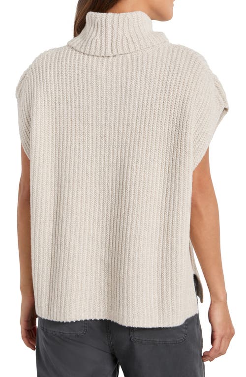 Splendid Rosalie Turtleneck Short Sleeve Sweater In Gray