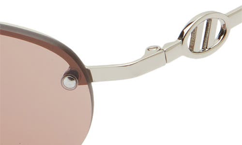 Le Specs Slinky 62mm Oval Sunglasses In Brown