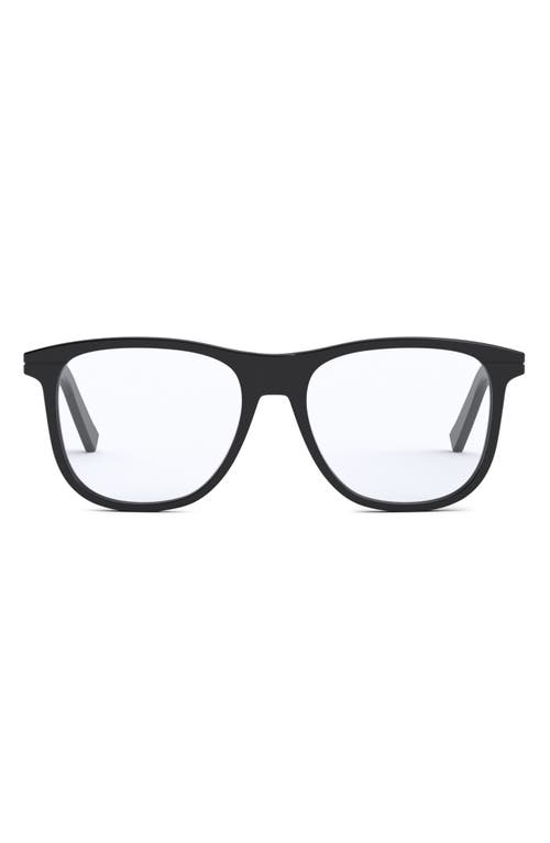 DIOR Essential S3I 55mm Square Optical Glasses in Shiny Black 