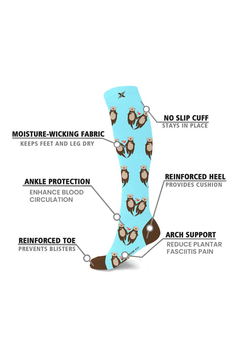 3-Pack Patterned Compression Socks, Alternate, color, MIX