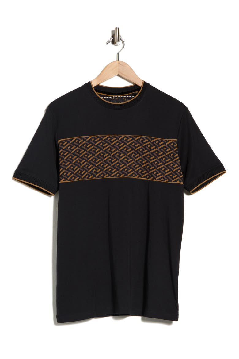 Tipped Knit T-Shirt, Alternate, color, BLACK