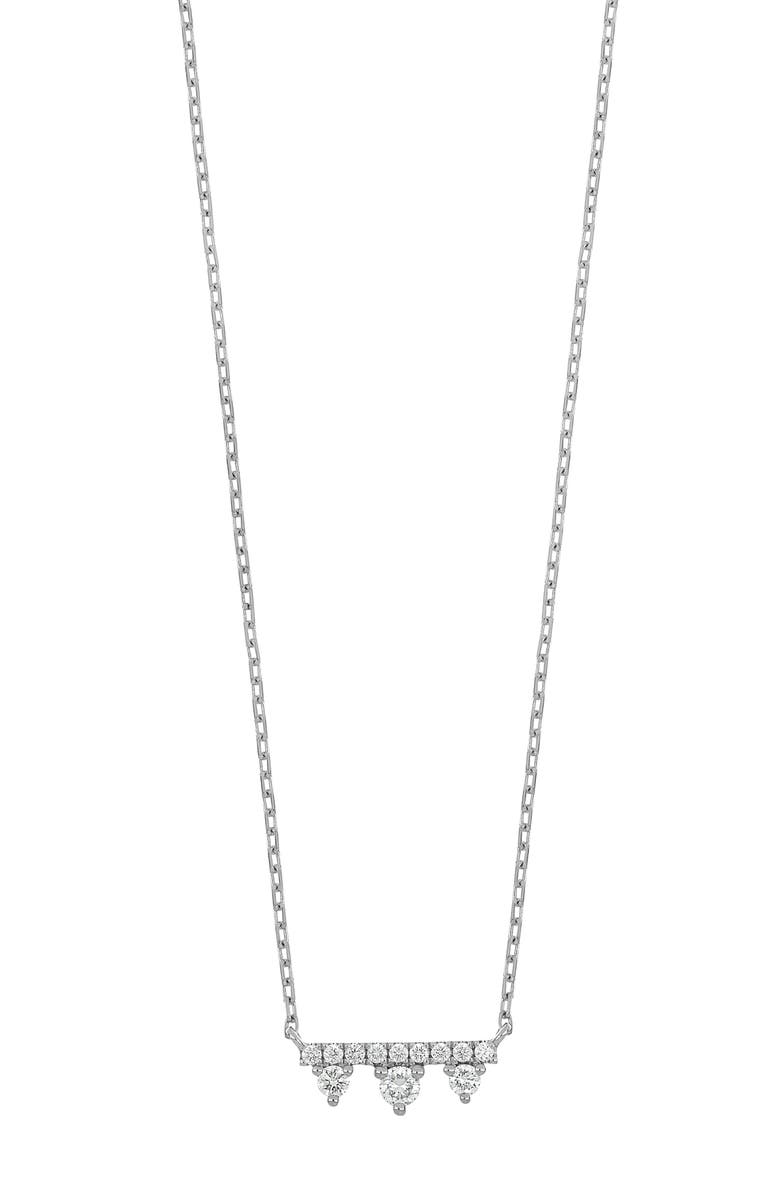 Bony Levy Prism Diamond Bar Pendant Necklace, Main, color, 18K White Gold