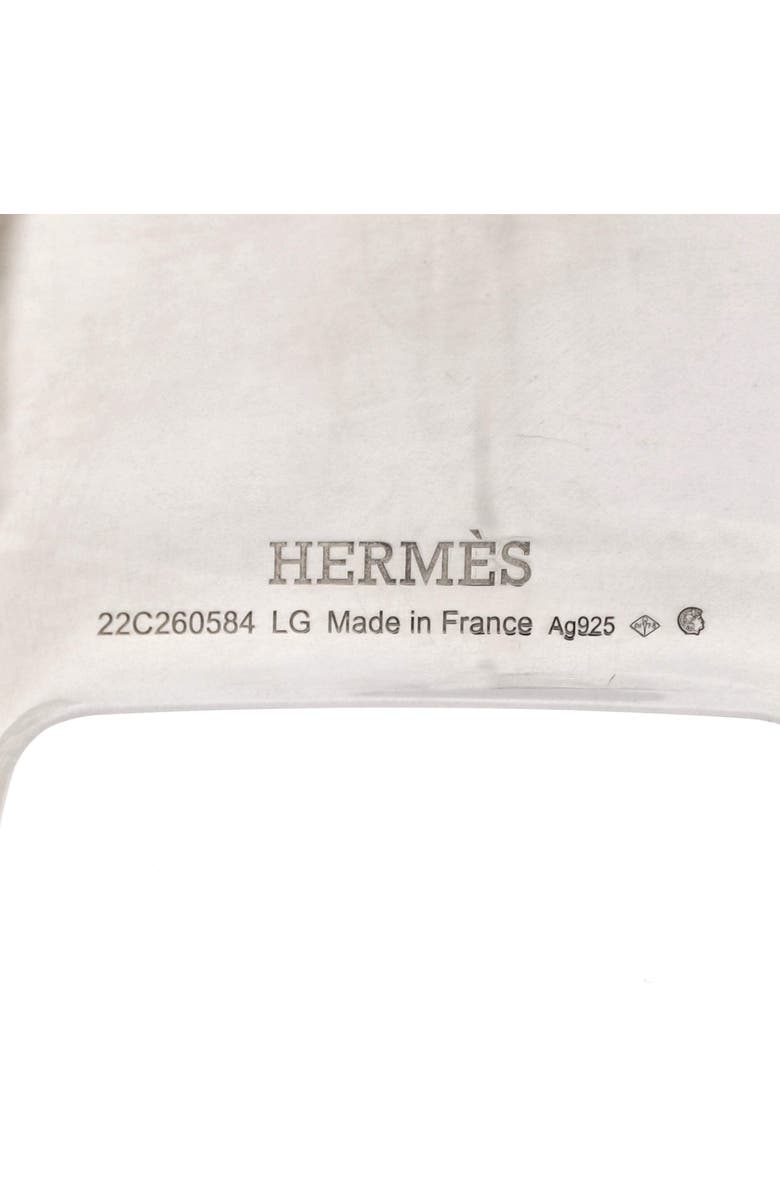 Pre-Owned Hermes Amazone Cuff Bracelet Sterling Silver Large, Alternate, color, Silver