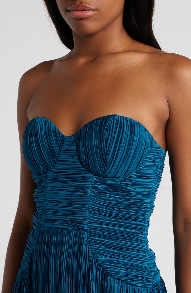 Lulus Deeply Glamorous Strapless Cocktail Dress, Alternate, color, 