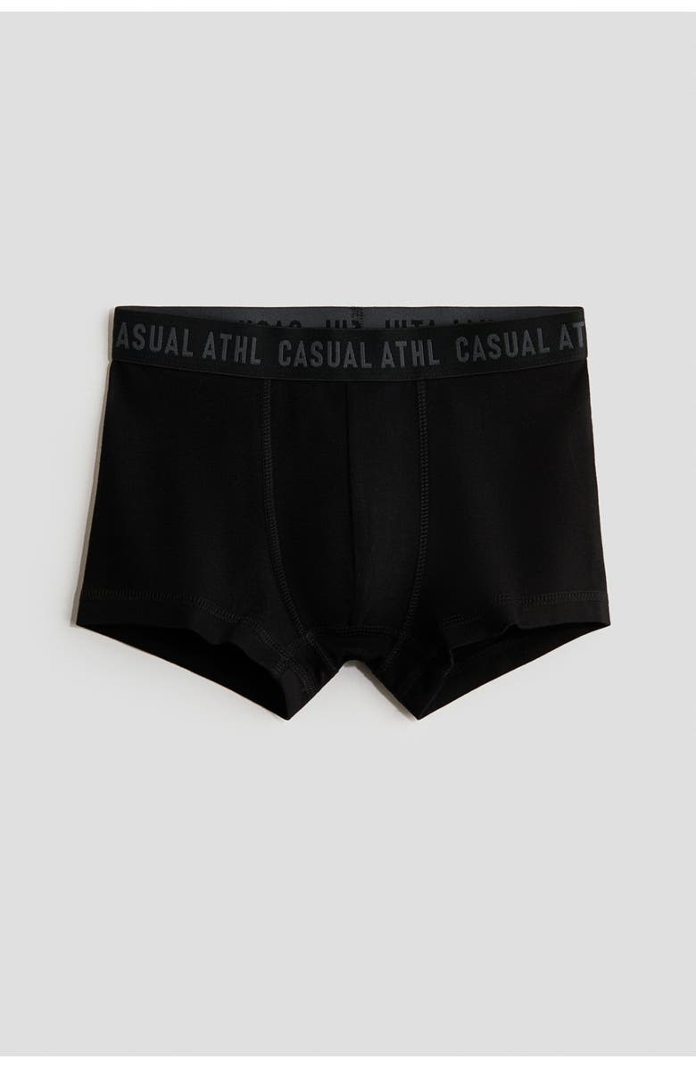 H&M 5-pack Cotton Trunks, Alternate, color, Black/Casual Athl