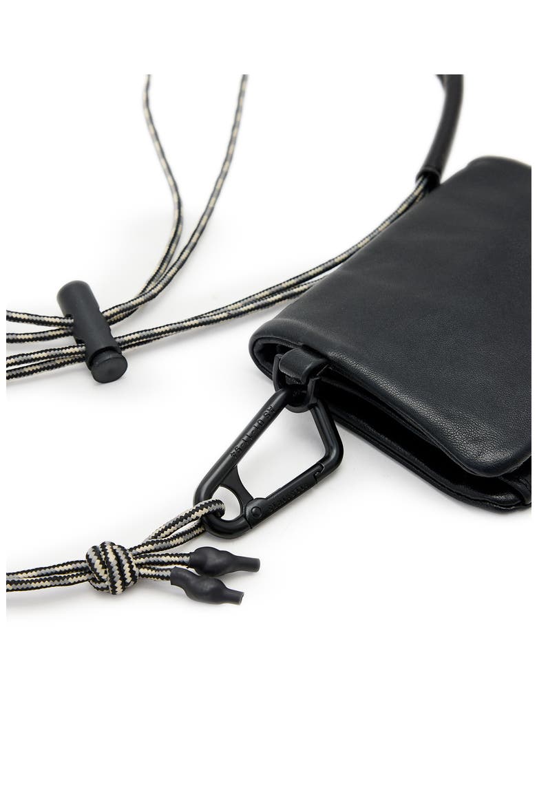Bartlett Leather Lanyard Card Case, Alternate, color, BLACK