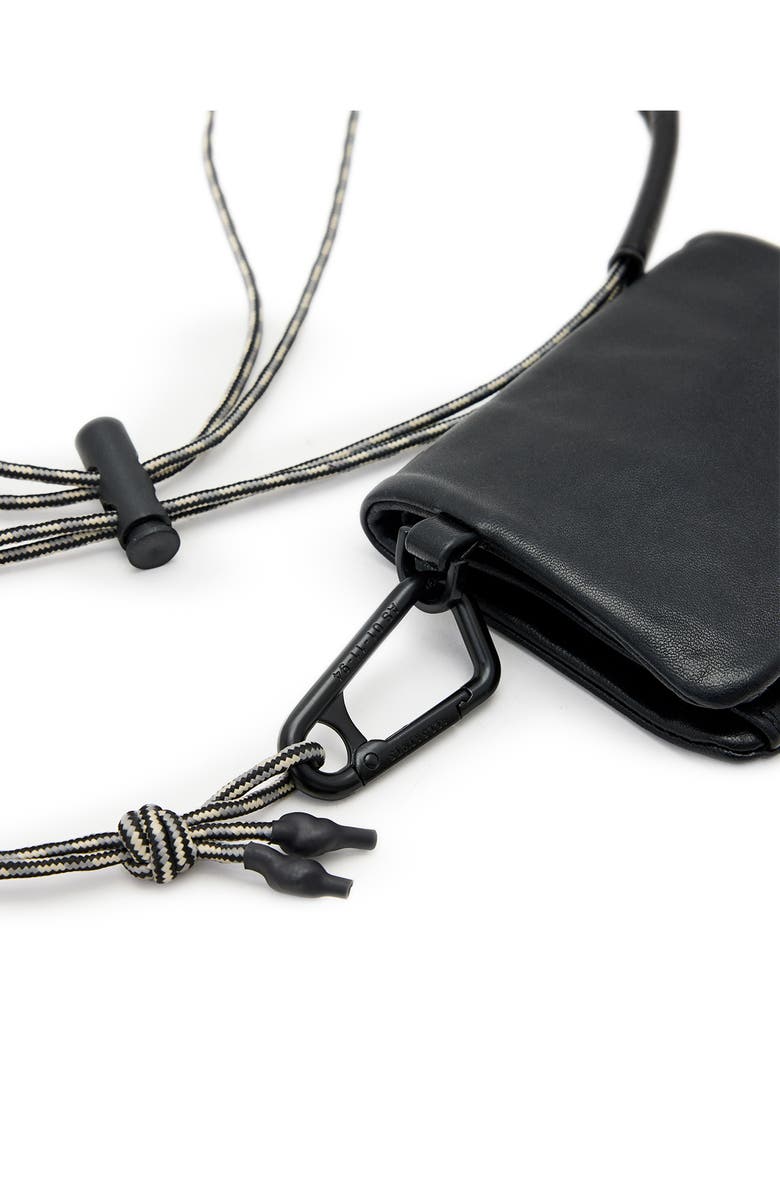 AllSaints Bartlett Leather Lanyard Card Case, Alternate, color, 