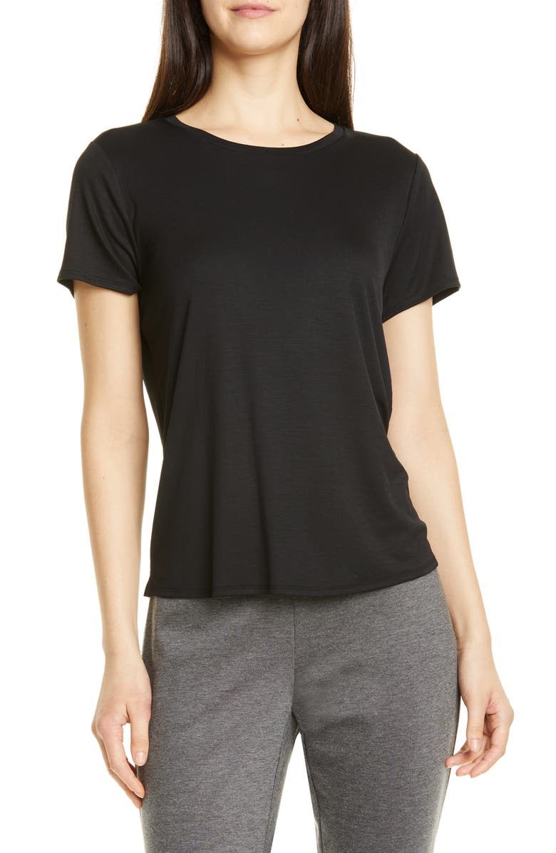Eileen Fisher Short Sleeve Tencel<sup>®</sup> Lyocell Tee, Main, color, 