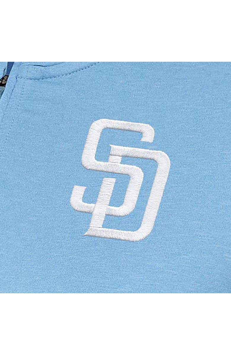 ANTIGUA Women's Antigua Light Blue San Diego Padres Mentor Quarter-Zip Pullover Top, Alternate, color, Light Blue