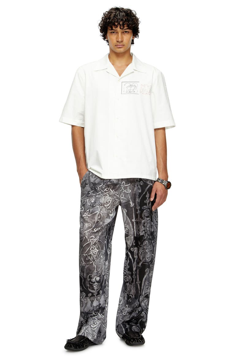S-Brack-A-HGBS Organic Cotton Bowling Shirt, Alternate, color, WHITE