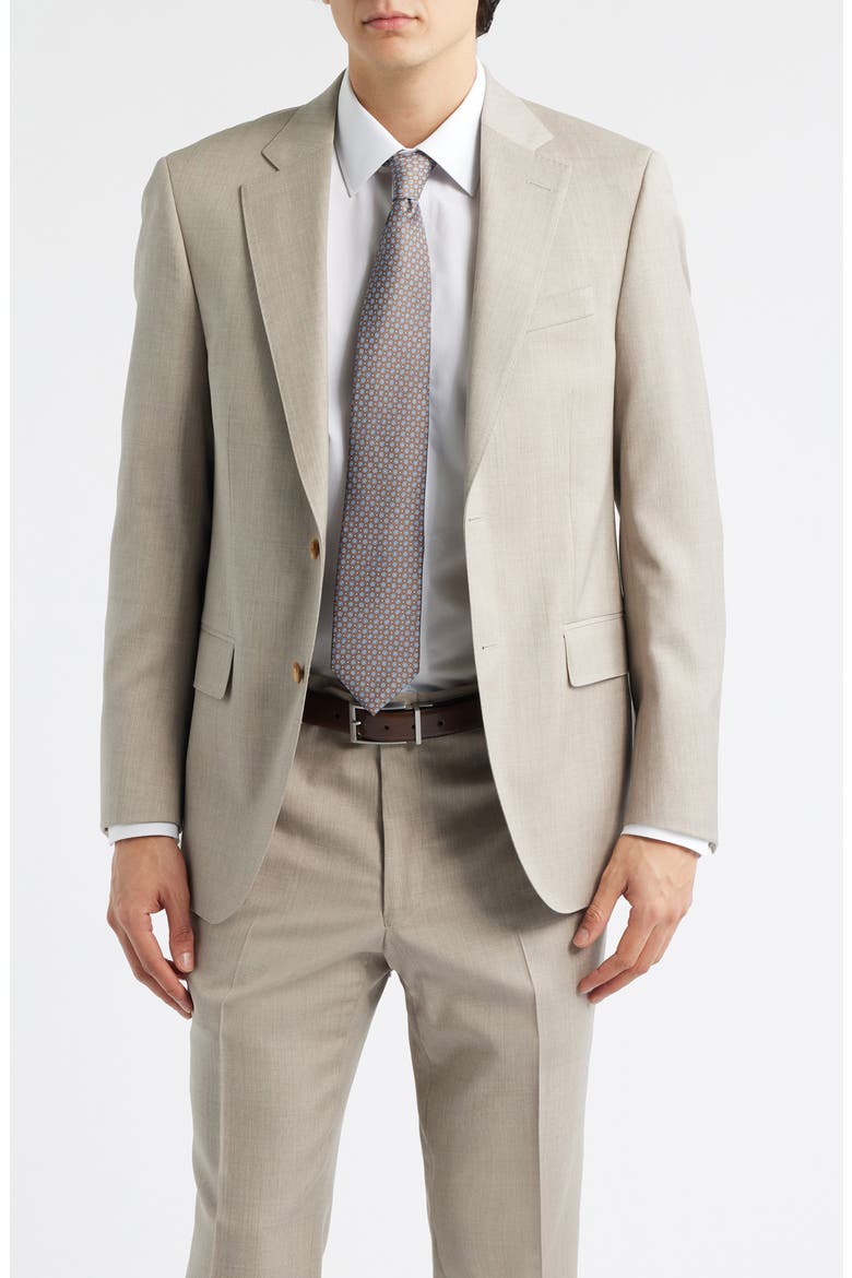 Flynn Classic Fit Tan Wool Suit, Alternate, color, TAN