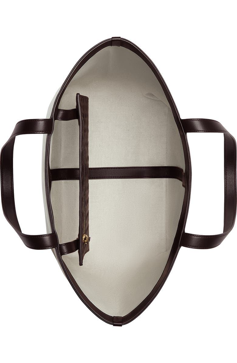 Bottega Veneta Flip Pouch Canvas Tote, Alternate, color,