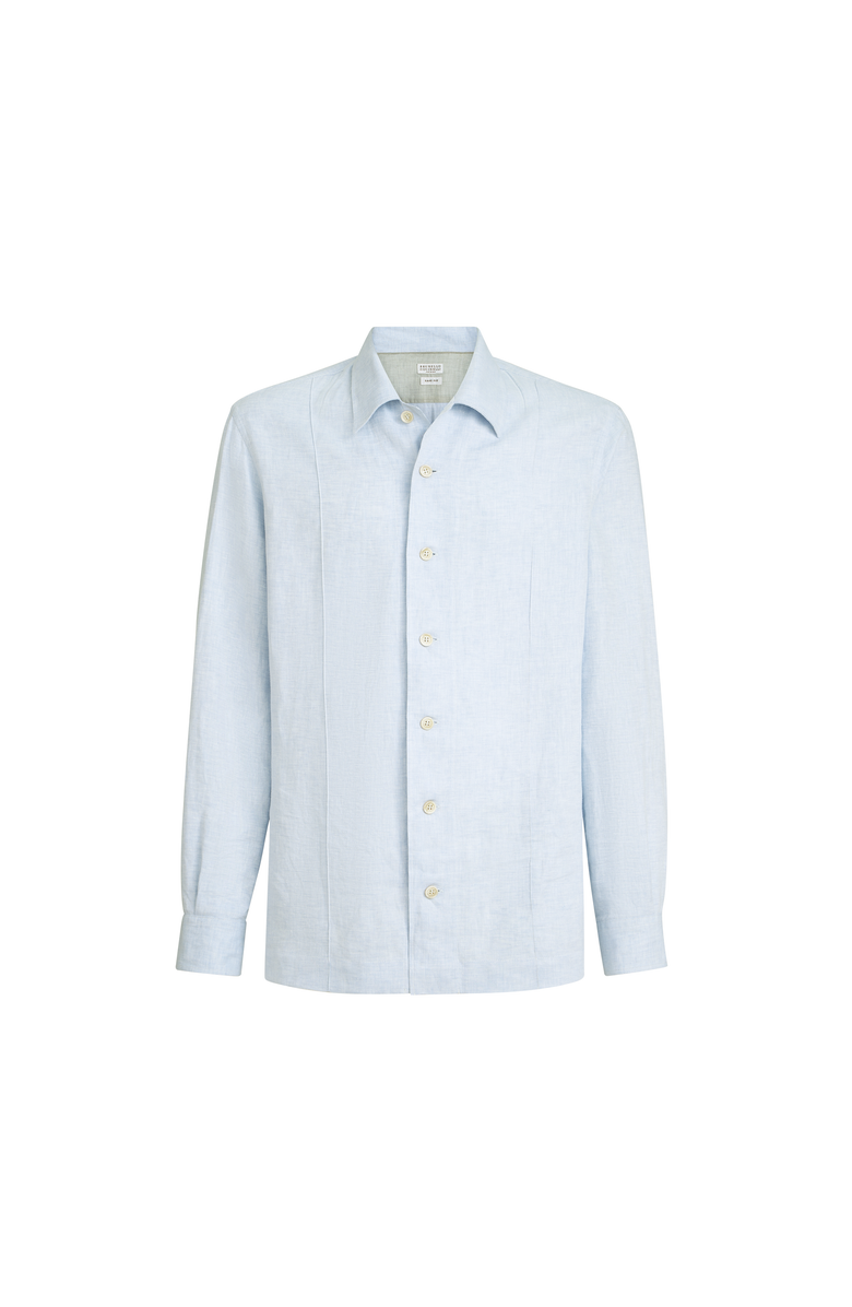 Brunello Cucinelli Shirt with Crête details, Main, color, Azure
