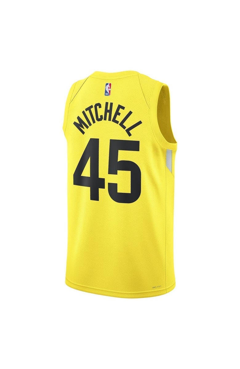 Nike Unisex Nike Donovan Mitchell Gold Utah Jazz Swingman Jersey - Icon Edition, Alternate, color, 