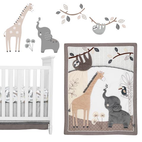 Baby Jungle Animals 4-Piece Crib Bedding Set