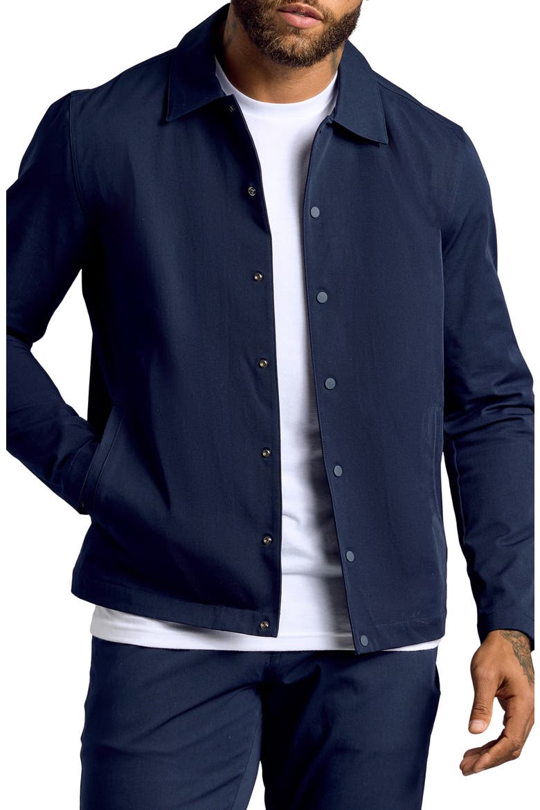 Water Repellent Coach's Jacket, Main, color, NAVY