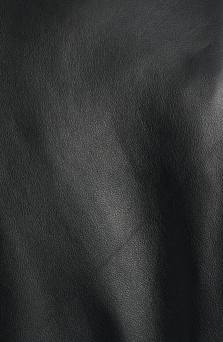 Schott NYC Leather Motorcycle Jacket, Alternate, color, Black