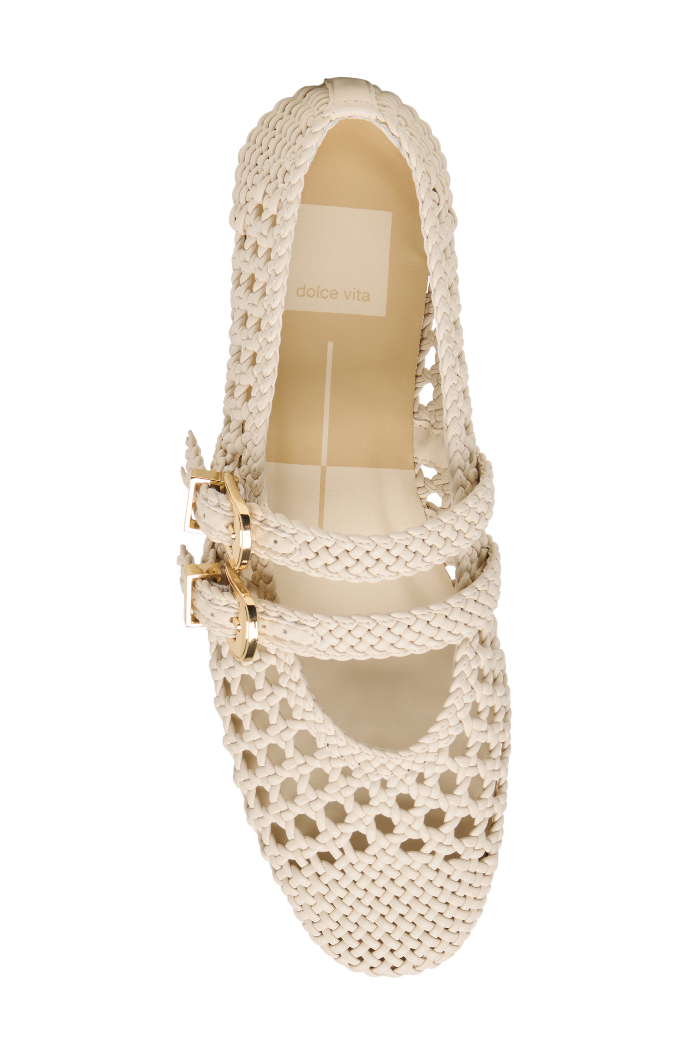 Baylee Woven Mary Jane Flat, Alternate, color, CREME STELLA