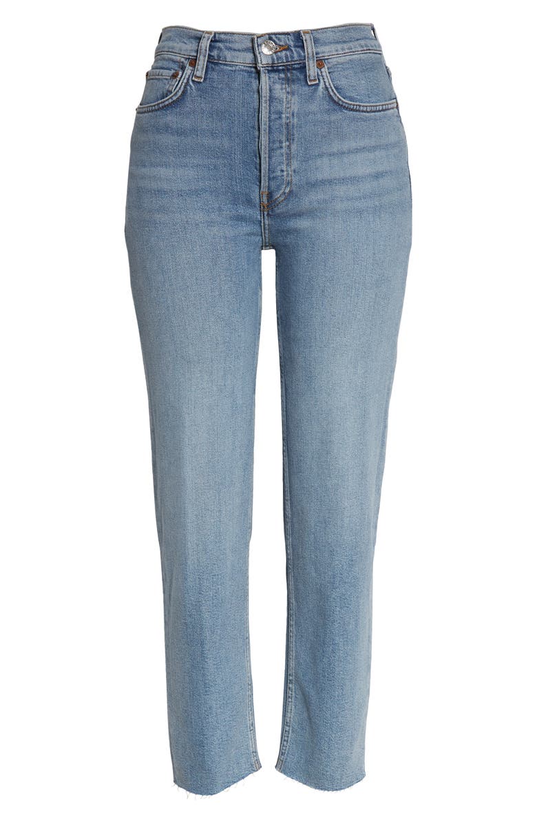 Re/Done Originals High Waist Stovepipe Jeans, Alternate, color, Mid 90S