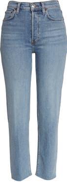 RE/DONE Originals STOVEPIPE ハイライズデニム RE/DONE Stove Pipe ハイライズ ジーンズ | ブルー | FARFETCH JP