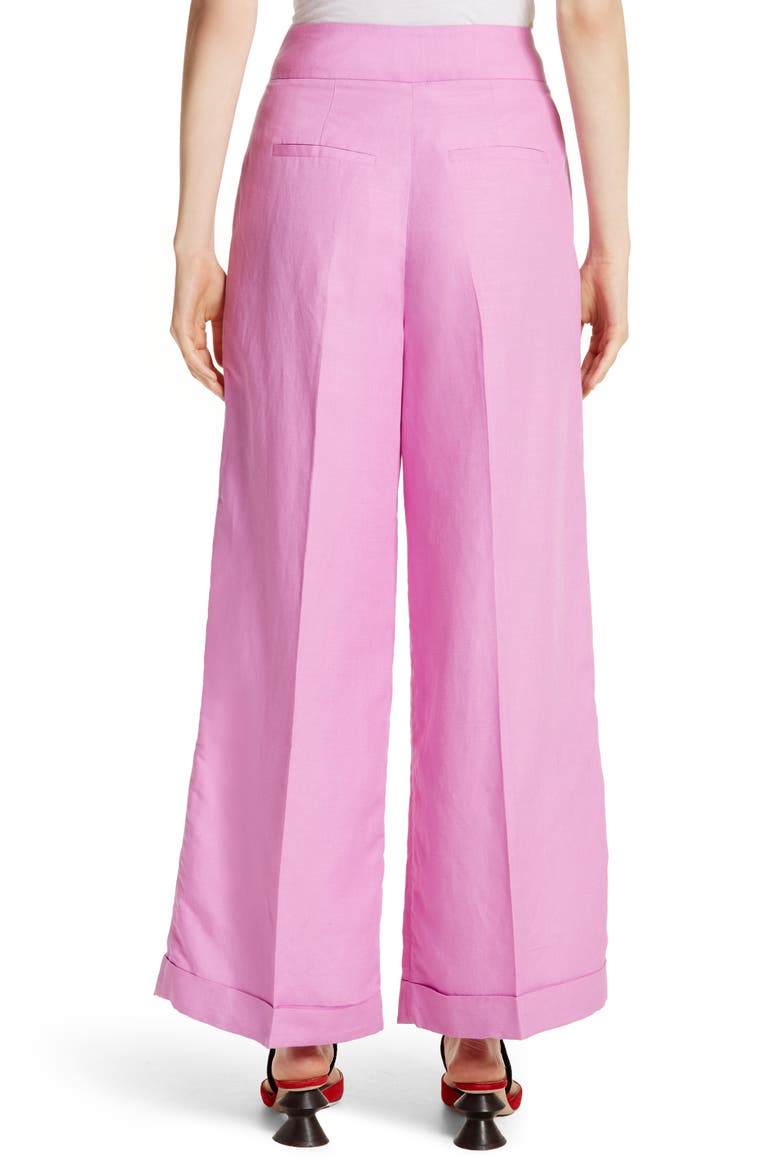 Wide Leg Rayon & Linen Pants, Alternate, color, LINEN TAFFY PINK