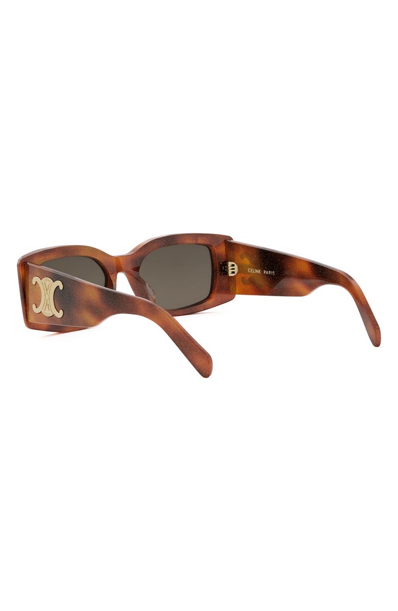CELINE TRIOMPHE RECTANGULAR SUNGLASSE, Alternate, color, Blonde Havana / Brown