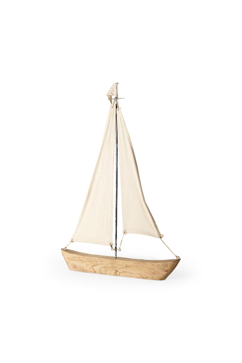 Tartane Nautical Inspired Sailboat, Main, color, Brown