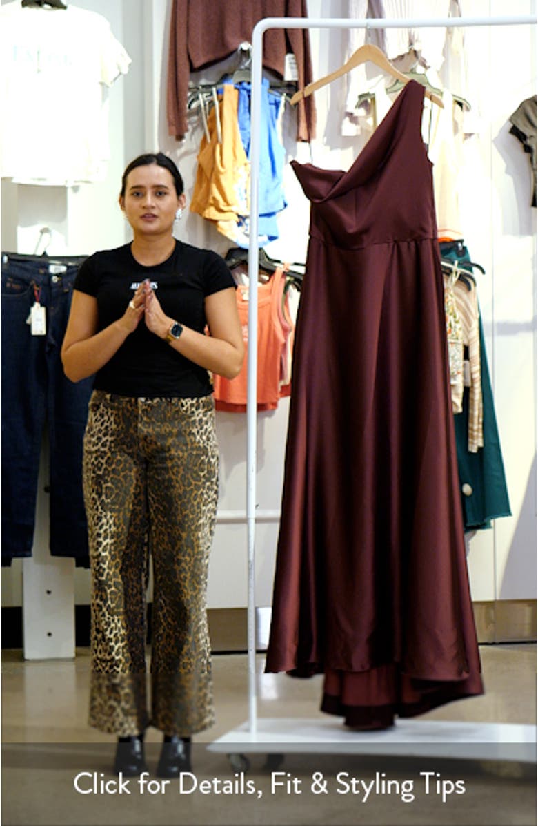 One-Shoulder Satin Gown, sales video thumbnail