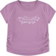 abercrombie kids Kids' Floral Script Ruched T-Shirt