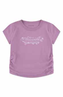 abercrombie kids Kids' Floral Script Ruched T-Shirt